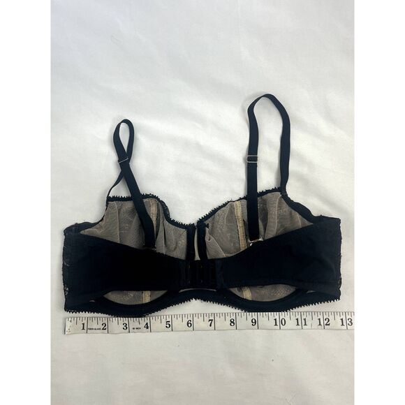 Natori Black Lace Balconette Bra Size 34DDD Sexy Lingerie Romantic Classy - Picture 11 of 11